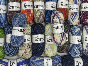 Sock Yarns In this list; you see most recent 50 mixed lots. <br> To see all <a href=&/mixed_lots/o/4#list&>CLICK HERE</a> (Old ones have much better deals)<hr> Fiber Content 75% Superwash Wool, 25% Polyamide, Brand Ice Yarns, fnt2-76976