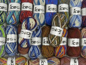 Sock Yarns In this list; you see most recent 50 mixed lots. <br> To see all <a href=&/mixed_lots/o/4#list&>CLICK HERE</a> (Old ones have much better deals)<hr> Fiber Content 75% Superwash Wool, 25% Polyamide, Brand Ice Yarns, fnt2-76979