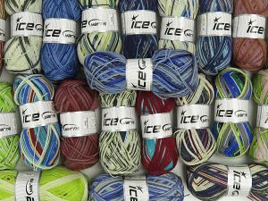 Sock Yarns In this list; you see most recent 50 mixed lots. <br> To see all <a href=&/mixed_lots/o/4#list&>CLICK HERE</a> (Old ones have much better deals)<hr> Composition 75% Superwash Wool, 25% Polyamide, Brand Ice Yarns, fnt2-76984
