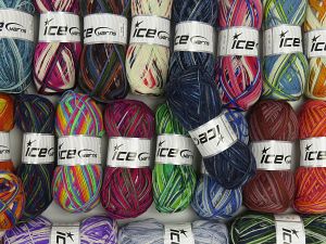 Sock Yarns In this list; you see most recent 50 mixed lots. <br> To see all <a href=&/mixed_lots/o/4#list&>CLICK HERE</a> (Old ones have much better deals)<hr> Composition 75% Superwash Wool, 25% Polyamide, Brand Ice Yarns, fnt2-76985