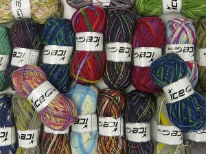 Sock Yarns In this list; you see most recent 50 mixed lots. <br> To see all <a href=&/mixed_lots/o/4#list&>CLICK HERE</a> (Old ones have much better deals)<hr> Composition 75% Superwash Wool, 25% Polyamide, Brand Ice Yarns, fnt2-76993