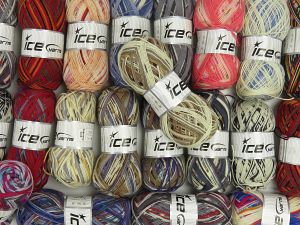 Sock Yarns In this list; you see most recent 50 mixed lots. <br> To see all <a href=&/mixed_lots/o/4#list&>CLICK HERE</a> (Old ones have much better deals)<hr> Composition 75% Superwash Wool, 25% Polyamide, Brand Ice Yarns, fnt2-76995