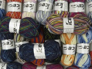 Sock Yarns In this list; you see most recent 50 mixed lots. <br> To see all <a href=&/mixed_lots/o/4#list&>CLICK HERE</a> (Old ones have much better deals)<hr> Composition 75% Superwash Wool, 25% Polyamide, Brand Ice Yarns, fnt2-77010