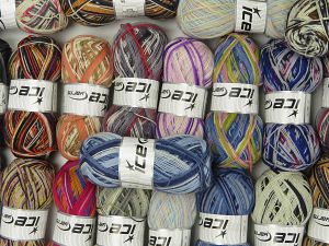 Sock Yarns In this list; you see most recent 50 mixed lots. <br> To see all <a href=&/mixed_lots/o/4#list&>CLICK HERE</a> (Old ones have much better deals)<hr> Composition 75% Superwash Wool, 25% Polyamide, Brand Ice Yarns, fnt2-77014