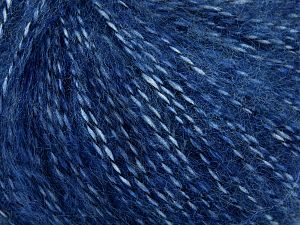 Fiber Content 55% Acrylic, 20% Mohair, 15% Nylon, 10% Polyester, Brand Ice Yarns, Blue, fnt2-77047