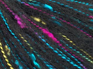 Composition 70% Acrylique, 20% Polyester, 10% Laine, Turquoise, Brand Ice Yarns, Green, Fuchsia, Black, fnt2-77168 