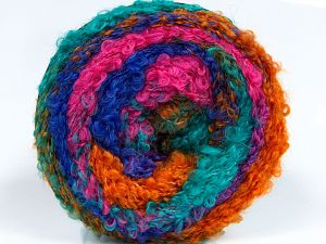 Fiber Content 8% Nylon, 64% Acrylic, 15% Polyester, 13% Mohair, Purple, Brand Ice Yarns, Green, Gold, Fuchsia, fnt2-77244
