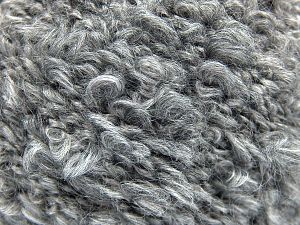 Composition 8% Nylon, 64% Acrylique, 15% Polyester, 13% Mohair, Light Grey, Brand Ice Yarns, fnt2-77256 