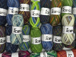 Sock Yarns In this list; you see most recent 50 mixed lots. <br> To see all <a href=&/mixed_lots/o/4#list&>CLICK HERE</a> (Old ones have much better deals)<hr> Vezelgehalte 75% superwash wol, 25% Polyamide, Brand Ice Yarns, fnt2-77260