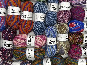 Sock Yarns In this list; you see most recent 50 mixed lots. <br> To see all <a href=&/mixed_lots/o/4#list&>CLICK HERE</a> (Old ones have much better deals)<hr> Fiber Content 75% Superwash Wool, 25% Polyamide, Brand Ice Yarns, fnt2-77284