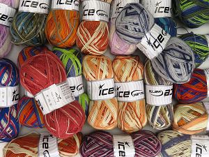 Sock Yarns In this list; you see most recent 50 mixed lots. <br> To see all <a href=&/mixed_lots/o/4#list&>CLICK HERE</a> (Old ones have much better deals)<hr> Fiber Content 75% Superwash Wool, 25% Polyamide, Brand Ice Yarns, fnt2-77298