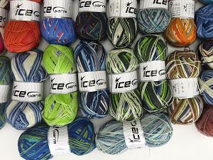 Sock Yarns In this list; you see most recent 50 mixed lots. <br> To see all <a href=&/mixed_lots/o/4#list&>CLICK HERE</a> (Old ones have much better deals)<hr> Fiber Content 75% Superwash Wool, 25% Polyamide, Brand Ice Yarns, fnt2-77306