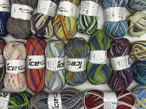 Sock Yarns In this list; you see most recent 50 mixed lots. <br> To see all <a href=&/mixed_lots/o/4#list&>CLICK HERE</a> (Old ones have much better deals)<hr> Fiber Content 75% Superwash Wool, 25% Polyamide, Brand Ice Yarns, fnt2-77311