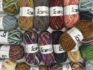 Sock Yarns In this list; you see most recent 50 mixed lots. <br> To see all <a href=&/mixed_lots/o/4#list&>CLICK HERE</a> (Old ones have much better deals)<hr> Fiber Content 75% Superwash Wool, 25% Polyamide, Brand Ice Yarns, fnt2-77312