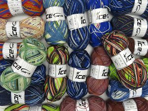 Sock Yarns In this list; you see most recent 50 mixed lots. <br> To see all <a href=&/mixed_lots/o/4#list&>CLICK HERE</a> (Old ones have much better deals)<hr> Fiber Content 75% Superwash Wool, 25% Polyamide, Brand Ice Yarns, fnt2-77313