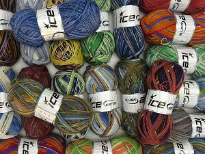 Sock Yarns In this list; you see most recent 50 mixed lots. <br> To see all <a href=&/mixed_lots/o/4#list&>CLICK HERE</a> (Old ones have much better deals)<hr> Fiber Content 75% Superwash Wool, 25% Polyamide, Brand Ice Yarns, fnt2-77316