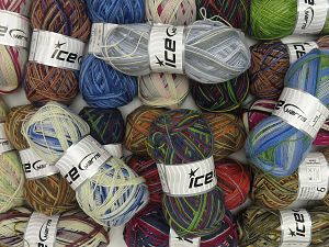 Sock Yarns In this list; you see most recent 50 mixed lots. <br> To see all <a href=&/mixed_lots/o/4#list&>CLICK HERE</a> (Old ones have much better deals)<hr> Fiber Content 75% Superwash Wool, 25% Polyamide, Brand Ice Yarns, fnt2-77318
