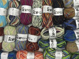 Sock Yarns In this list; you see most recent 50 mixed lots. <br> To see all <a href=&/mixed_lots/o/4#list&>CLICK HERE</a> (Old ones have much better deals)<hr> Fiber Content 75% Superwash Wool, 25% Polyamide, Brand Ice Yarns, fnt2-77321