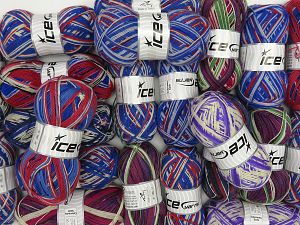 Sock Yarns In this list; you see most recent 50 mixed lots. <br> To see all <a href=&/mixed_lots/o/4#list&>CLICK HERE</a> (Old ones have much better deals)<hr> Fiber Content 75% Superwash Wool, 25% Polyamide, Brand Ice Yarns, fnt2-77327