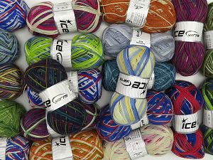 Sock Yarns In this list; you see most recent 50 mixed lots. <br> To see all <a href=&/mixed_lots/o/4#list&>CLICK HERE</a> (Old ones have much better deals)<hr> Fiber Content 75% Superwash Wool, 25% Polyamide, Brand Ice Yarns, fnt2-77330