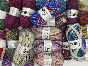 Sock Yarns In this list; you see most recent 50 mixed lots. <br> To see all <a href=&/mixed_lots/o/4#list&>CLICK HERE</a> (Old ones have much better deals)<hr> Fiber Content 75% Superwash Wool, 25% Polyamide, Brand Ice Yarns, fnt2-77332