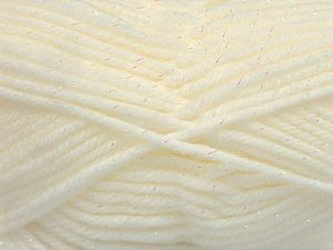 Contenido de fibra 95% AcrÃ­lico, 5% MetÃ¡licos Lurex, White, Iridescent, Brand Ice Yarns, fnt2-77379 