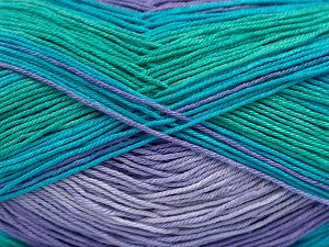 Fiber Content 100% PremiumMicroAcrylic, Turquoise, Lilac Shades, Brand Ice Yarns, Green, Yarn Thickness 2 Fine Sport, Baby, fnt2-77491 