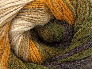 Composition 60% Acrylique, 20% Laine, 20% Angora, Purple, Brand Ice Yarns, Green Shades, Gold, Cream, Beige, fnt2-77522