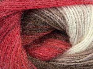 Composition 60% Acrylique, 20% Laine, 20% Angora, Pink Shades, Brand Ice Yarns, Ecru, Camel, Beige, fnt2-77524