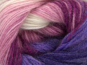 Composition 60% Acrylique, 20% Laine, 20% Angora, Purple, Pink Shades, Brand Ice Yarns, Ecru, fnt2-77536