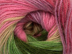 Composition 60% Acrylique, 20% Laine, 20% Angora, Red, Pink, Light Lilac, Brand Ice Yarns, Green Shades, fnt2-77537
