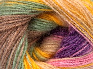 Composition 60% Acrylique, 20% Laine, 20% Angora, Yellow, Purple, Pink, Brand Ice Yarns, Green, Camel Shades, fnt2-77541