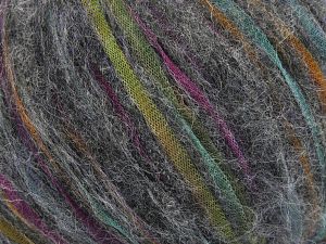 Fiber Content 63% Polyamide, 5% Merino Wool, 20% SuperKid Mohair, 11% Viscose, 1% Elastan, Purple, Orange, Brand Ice Yarns, Green, Anthracite Black, fnt2-78249
