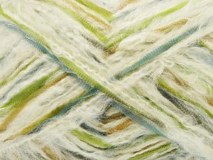 Composition 9% Polyester, 50% Polyamide, 5% Laine, 36% Acrylique, Turquoise, Brand Ice Yarns, Grey, Green, Gold, Cream, fnt2-78326