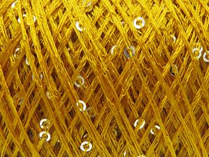 Vezelgehalte 97% Polyester, 3% Pailetten, Brand Ice Yarns, Gold, fnt2-78426 