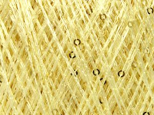 Composition 97% Polyester, 3% Paillette, Brand Ice Yarns, Cream, fnt2-78433 