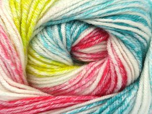 Items knitting with anti-pilling yarn are resilient against pilling and fuzz that can occur while using or washing. Since these are more durable as compare to other acrylic fibers, they wear down slower. They stay like they are at first day for a long time. Additionally, they carry less static electricity. Anti-pilling yarns are machine washable and dryable. Fiber Content 100% Antipilling Acrylic, Yellow, White, Turquoise, Pink Shades, Brand Ice Yarns, fnt2-78757 