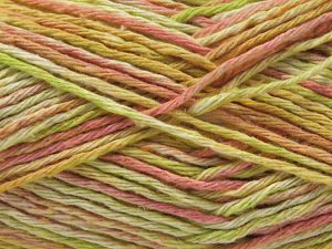 Composition 100% Coton, Pink, Orange, Brand Ice Yarns, Green, Cream, Yarn Thickness 3 Light DK, Light, Worsted, fnt2-78826