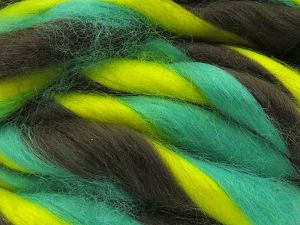 Fiber Content 80% Acrylic, 20% Wool, Brand Ice Yarns, Green Shades, Yarn Thickness 6 SuperBulky Bulky, Roving, fnt2-78846
