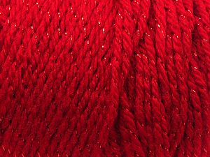 Composition 90% Acrylique, 10% MÃ©tallique Lurex, Red, Brand Ice Yarns, fnt2-78941 