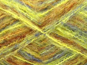 Composition 60% Acrylique, 30% Laine, 10% Nylon, Yellow, Brand Ice Yarns, Gold Shades, Blue, fnt2-79829 