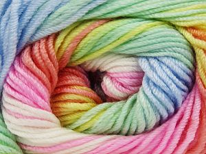 Vezelgehalte 100% antipilling acryl, Yellow, White, Salmon, Pink, Mint Green, Brand Ice Yarns, Blue, fnt2-79961 