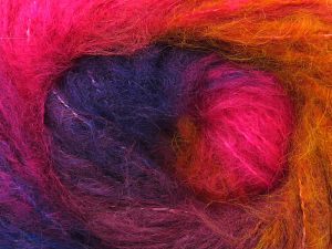 Fiber Content 65% Acrylic, 5% Polyamide, 15% Mohair, 15% Polyester, Purple, Maroon, Brand Ice Yarns, Gold, Fuchsia, fnt2-80043 