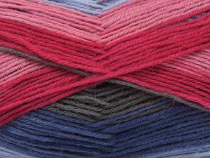 Fiber Content 75% Superwash Wool, 25% Polyamide, Red, Pink, Brand Ice Yarns, Grey, Burgundy, Blue Shades, fnt2-80080 