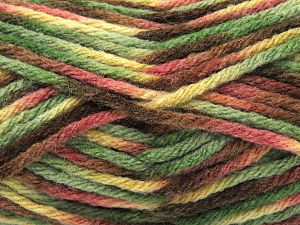 Composition 75% Acrylique haut de gamme, 25% Laine, Brand Ice Yarns, Green Shades, Cream, Brown Shades, Yarn Thickness 5 Bulky Chunky, Craft, Rug, fnt2-80090 