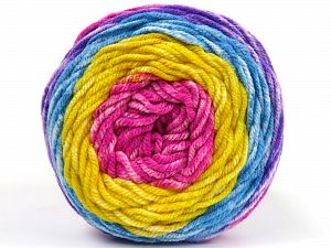 La Mia Pastel Cotton, 5 Ball 100% Cotton Yarn, Total 8.8 Oz, Each 87 Yrds  (80 m) - 1.76 oz (50g) Soft, Worsted, Afghan, Aran, Pastel-Purple - L059
