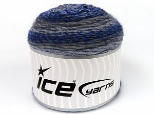 Cakes Boucle Fun White, Light Grey, Oil Blue, Closeout Yarns