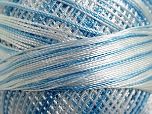 Fiber Content 100% Micro Fiber, Brand YarnArt, White, Blue, Yarn Thickness 0 Lace Fingering Crochet Thread, fnt2-17332