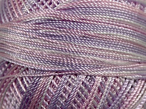 Fiber Content 100% Micro Fiber, Brand YarnArt, White, Pink, Lilac, Yarn Thickness 0 Lace Fingering Crochet Thread, fnt2-17335