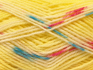 Composition 100% Baby acrylique, Yellow, White, Pink, Brand Ice Yarns, Blue, Yarn Thickness 2 Fine Sport, Baby, fnt2-22042